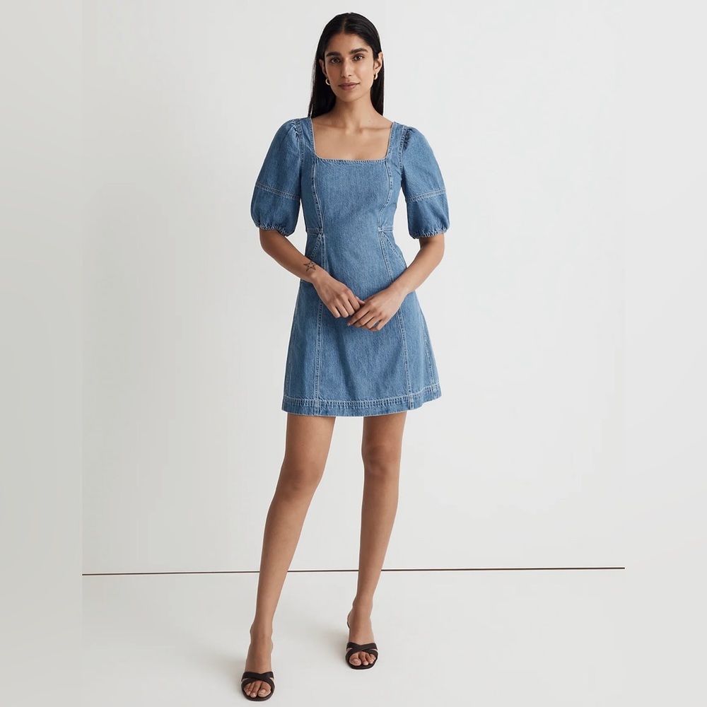 Madewell fitted denim dress